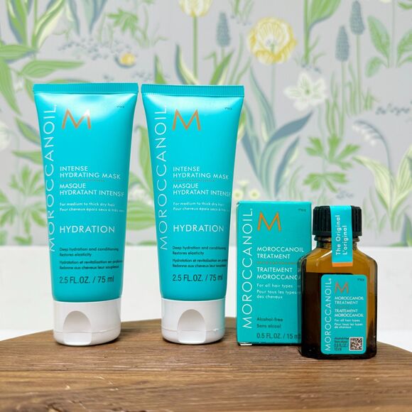 Moroccanoil Other - Moroccanoil Intense Hydrating Mask & Treatment 3 Piece Travel Set